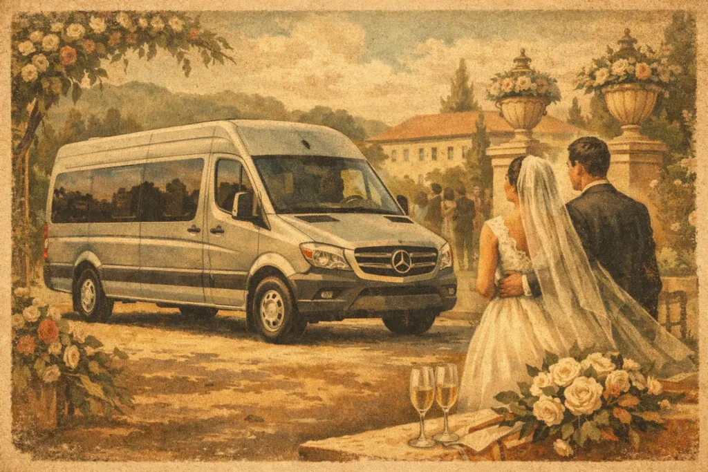Mercedes Sprinter Shuttle for Weddings