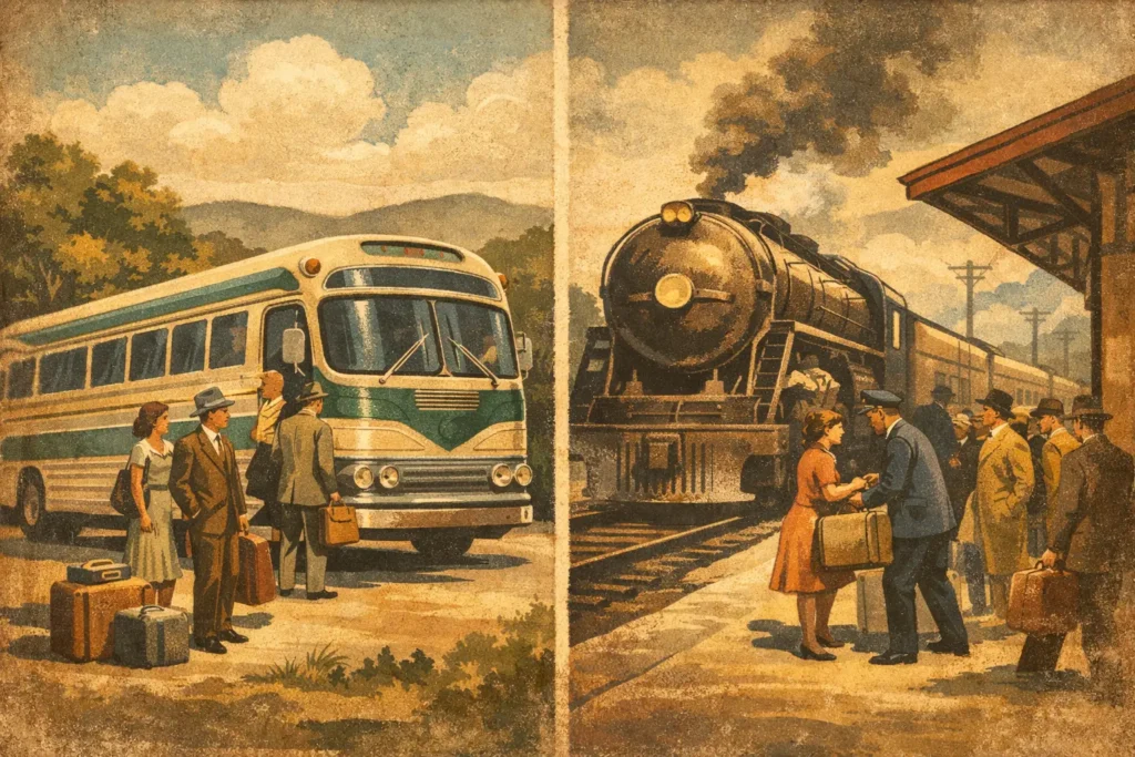 Charter Bus vs Train for Group Travel